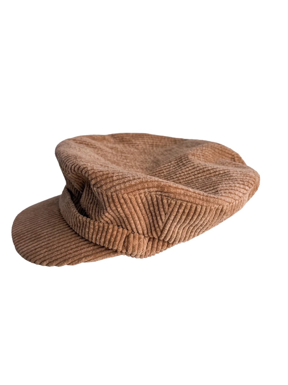 Corduroy Newsboy Hat Brown Baker Boy Cap Women’s One Size Cottagecore Fall - Picture 3 of 6
